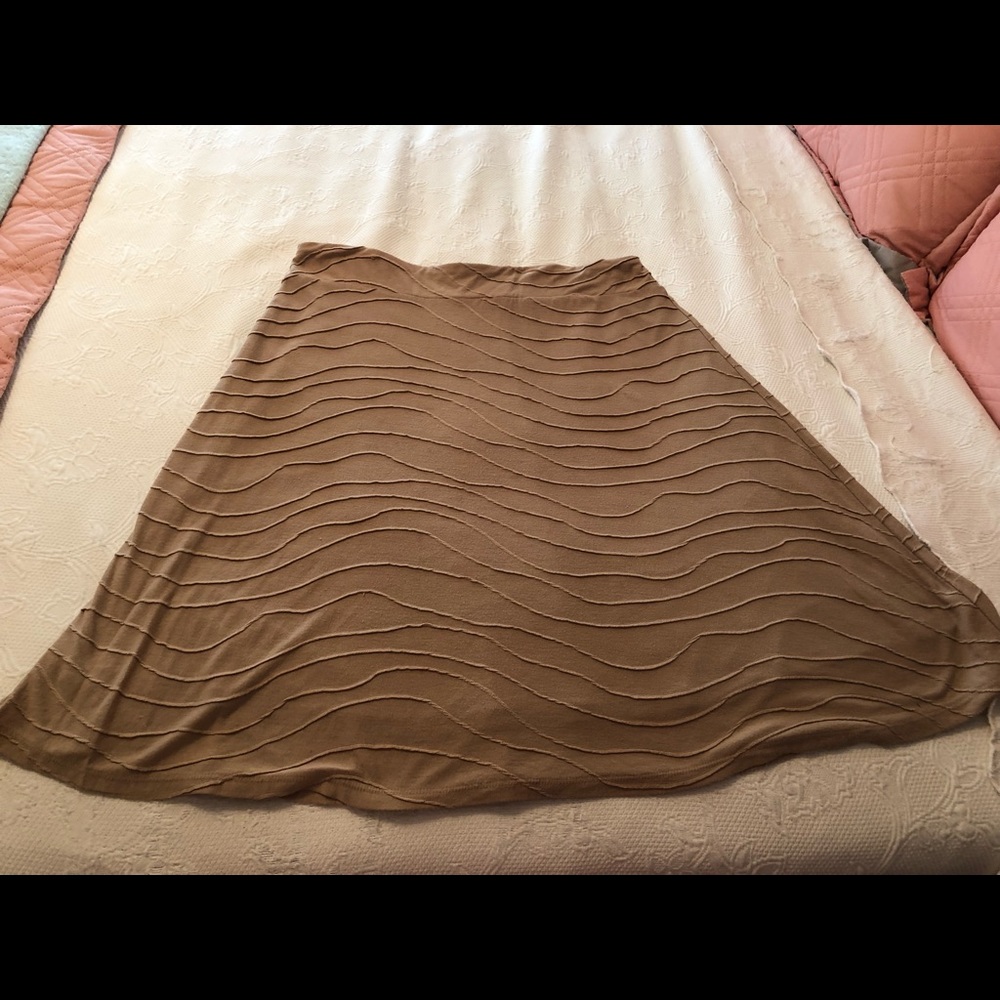 Tan Textured Skirt